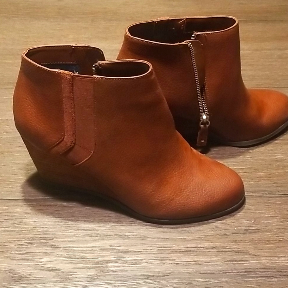Dr Scholl's Patch wedge booties